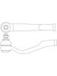 IBS Tie Rod End Right Fits Mazda 626 RWD