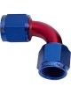 Aeroflow 90 Degree Female Swivel Coupler -10AN Blue