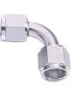 Aeroflow 90 Degree Female Swivel Coupler -12AN Silver