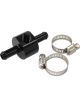 Aeroflow Inline 3/8 Inch Barb Adapter With 1/8 Inch Port Black