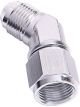 Aeroflow 45 Degree Female/Male Flare Swivel -6AN Silver