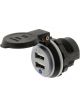 Hulk 4x4 Dual Usb Socket 90° Terminals To Allow Shallow Fitment