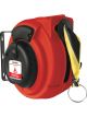 Alemlube Danger Safety Barrier Reel. Swivelling Steel Wall Bracket