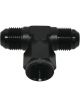 Aeroflow AN Tee Female Swivel On Side -6AN Black