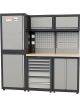 Alemlube Automotive 3-Cabinet Workstation. Overall Width: 2100mm 