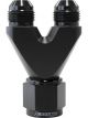 Aeroflow U Block Female -8AN, -6AN Male Straight Outlet Black
