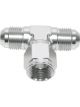 Aeroflow AN Tee Female Swivel On Side -16AN Silver