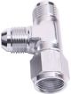 Aeroflow AN Tee Female Swivel On Run -10AN Silver