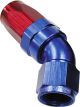 Aeroflow 150 Taper Full Flow Swivel 45 Degree Hose End -16AN Blue/Red