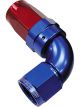 Aeroflow 150 Taper Full Flow Swivel 90 Degree Hose End -10AN Blue/Red