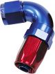 Aeroflow 150 Taper Full Flow Swivel 120 Degree Hose End -10AN Blue/Red AF154-10