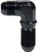 Allstar Bulkhead 90° 3 AN Male to 3 AN Male Black