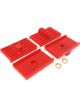 Energy Suspension Leaf Spring Isolators Cushion Hyper-Flex Polyurethane Red