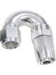Aeroflow 150 Taper Full Flow Swivel 180 Degree Hose End -4AN Silver