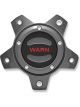 Warn Center Cap Gunmetal With Red Warn