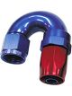 Aeroflow 150 Taper Full Flow Swivel 180 Degree Hose End -16AN  Blue/Red AF159-16