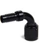 XRP Fitting Hose End HS-79 90° 8 AN Hose Crimp to 8 AN Female Black
