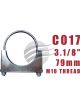 Aunger Zinc Plated U-Bolt Clamp - M10 X 1.5 X 79mm