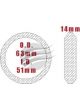 Aunger Exhaust Gasket For Ford Falcon KK243 - 51mm Wiremesh Gasket