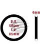 Aunger Exhaust Gasket For Honda Civic JE036 -35mm X 44mm X 4mm THK
