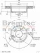 Bremtec Euro-Line Brake Disc Rotor Pair