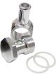 Aeroflow Alloy AN Banjo With Bolt 16mm to -6 Silver For Edelbrock Carb AF164-06S
