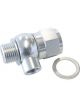 Aeroflow Oil Pressure Adapter Silver For Holden/Chevy LS 1/8
