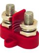 Jaylec Small Base Dual Post Divided M8 Red 45.3 x 43 x 32.5mm