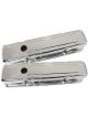 Aeroflow Chrome Steel Valve Covers Suit SB Chev Without Logo, Tall