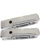 Aeroflow Chrome Steel Valve Covers Suit SB Chev Without Logo, Tall