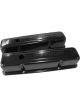 Aeroflow Black Steel Valve Covers Suit SB Chev With Logo, Tall