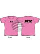 NX Express Pink T-Shirt with Black NX Logo Front and Back X-Large