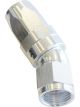 Aeroflow 150 Taper Full Flow Swivel 30 Degree Hose End -10AN Silver