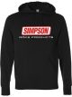 Simpson Small Black Classic Hoodie With Red Logo