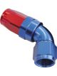 Aeroflow 150 Taper Full Flow Swivel 60 Degree Hose End -6AN Blue/Red