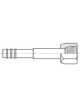ATCO Aluminium Fitting # 6 Female Flare - Barb - Straight