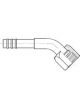 ATCO Aluminium Fitting # 10 Female O'Ring - Barb - 45 Degree