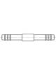 ATCO Aluminium Fitting # 6 Splicer Barb - Barb Step Up - Straight