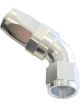 Aeroflow 150 Taper Full Flow Swivel 60 Degree Hose End -16AN Silver