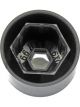 Dorman Black Wheel Nut Cover Push Type Pack of 5