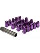 Dorman Lug Nuts Conical Purple Chrome Seat 1/2in. -20 RH Pack of 20