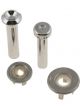 Dorman Door Lock Knobs Plastic Chrome Pair