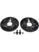Dorman Rear Drum Brake Backing Plates Pair Black For GMC Oldsmobile