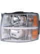 Dorman Headlight Assembly Amber Clear Lens Chrome Sold Individually