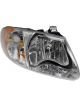 Dorman Headlight Assembly Amber/Clear Lens Chrome For Chrysler Dodge
