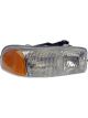 Dorman Headlight Assembly Amber Clear Lens Chrome Driver Side For GMC