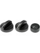 Dorman HVAC Knobs Plastic Black For Chrysler Dodge Eagle Pack of 3