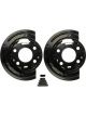 Dorman Rear Disc Brake Backing Plates Pair EDP Black For Cadillac GMC