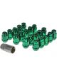 Dorman Lug Nuts Green Chrome Seat Bulge 1/2in. -20 RH 19mm Pack of 20