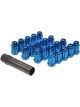 Dorman Lug Nut Conical Blue Chrome M12 x 1.50 19mm or 21mm Pack of 20